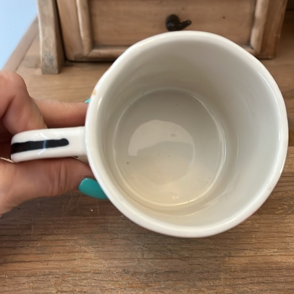 Anthropologie Home “Dawn” Monogram Mug Letter “L” Floral Blue Poppies Coffee - Picture 5 of 6